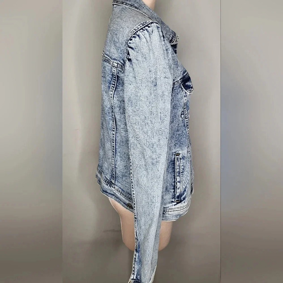 Gap Nwt New Womens Acid Wash Denim Jean Jacket Size XL Tall - Picture 8 of 12